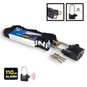 Candado de cadena con alarma (110db) para patinete eléctrico